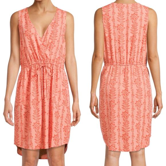 NWT Time and Tru Orange Sleeveless Surplice V-Neck Shirt Dress Plus Size 22 XXXL - Picture 1 of 14
